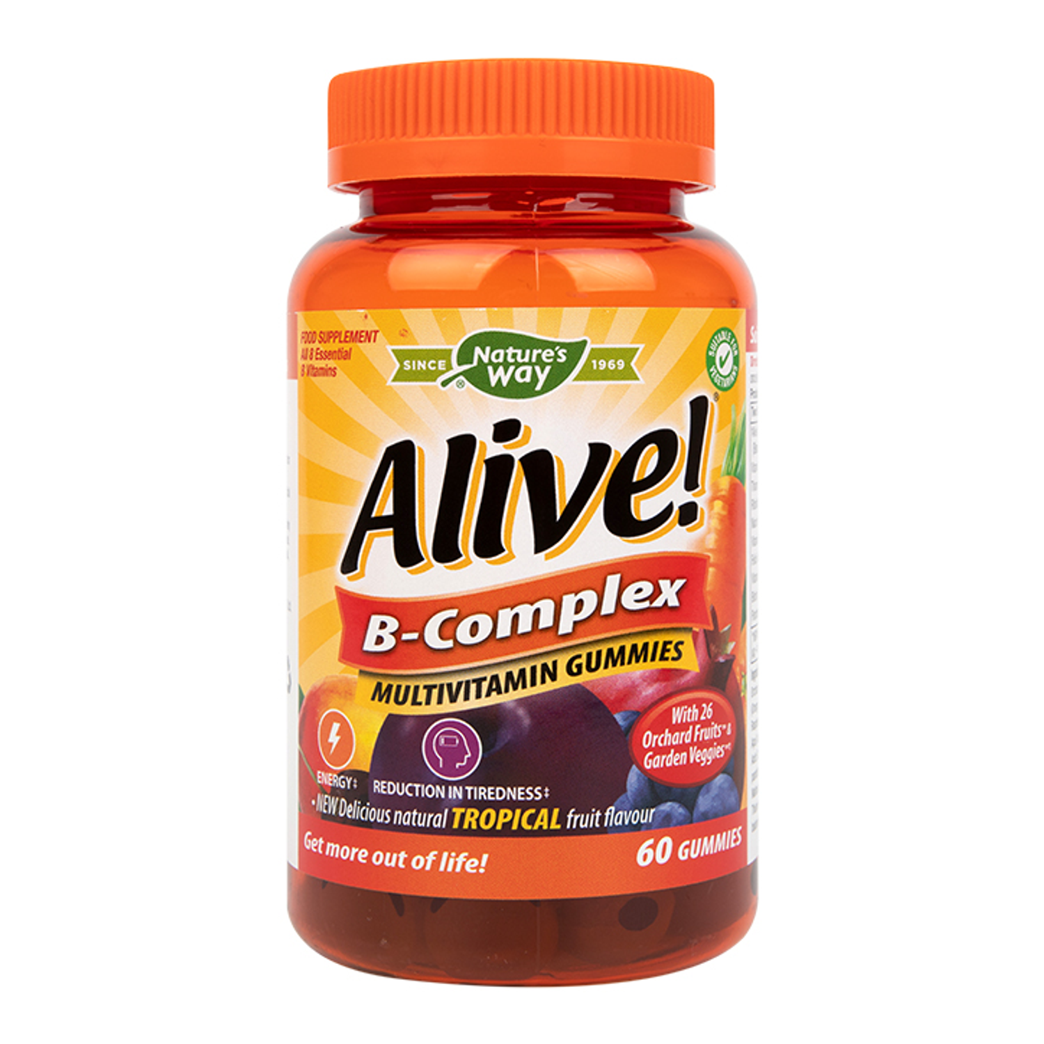 Gélifiés à la Vitamine B Complexe, Vitamine C, Saveur Cerise 60 Unités