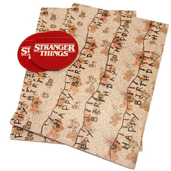 Geschenkpapierbögen mit Stranger Things Logo