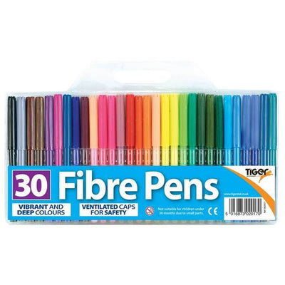 Superdrug Tiger Stationery Fibre Pen Set (Pack of 30)- Buy online at McGrocer