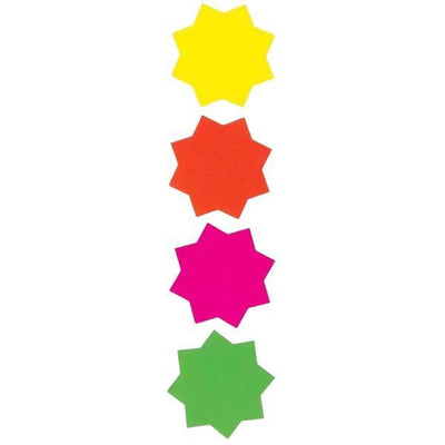 Acheter en ligne chez McGrocer les formes fluorescentes County Stationery Stars (lot de 60) Superdrug