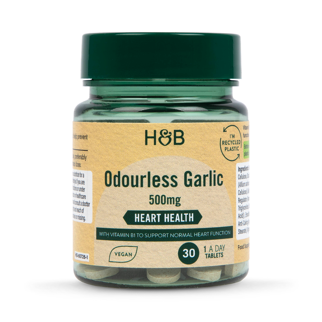 Holland Barrett Enteric Coated Odourless Garlic 500mg 30 Tablets