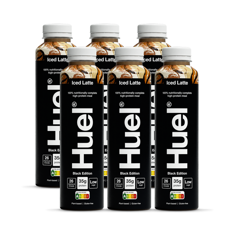Huel Black Edition 100 Nutritionally Complete Meal Iced Latte 6 x 500ml