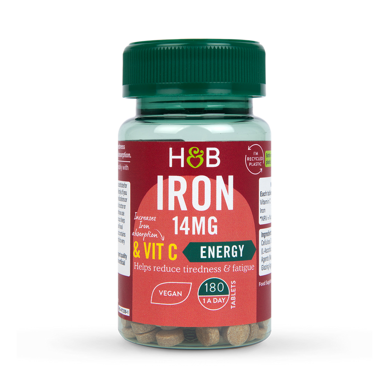 Holland Barrett Iron Vitamin C 14mg 180 Tablets