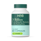 Holland Barrett Live Friendly Bacteria with Acidophilus 3 Billion 60 Capsules