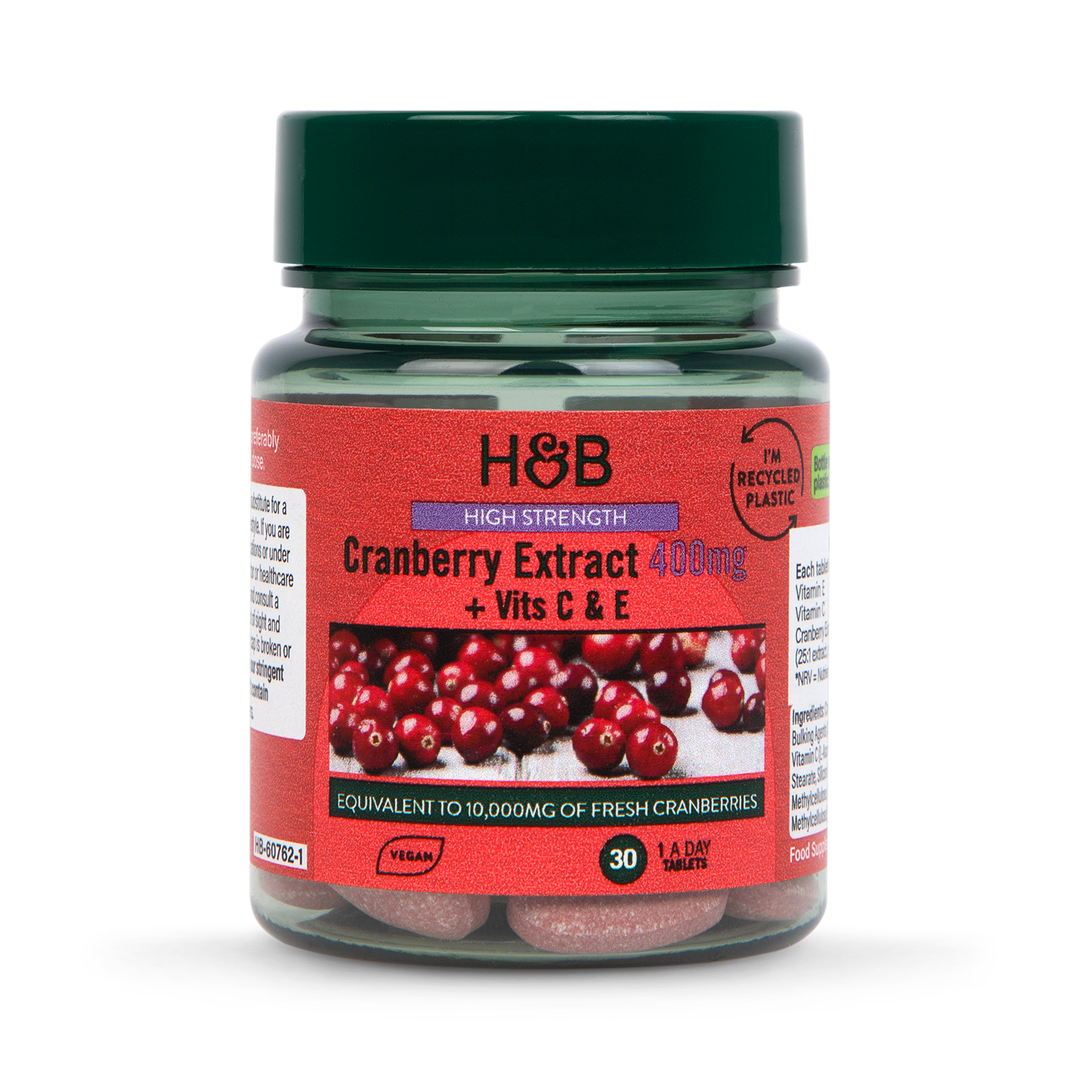 Holland Barrett High Strength Cranberry Extract 400mg 30 Tablets