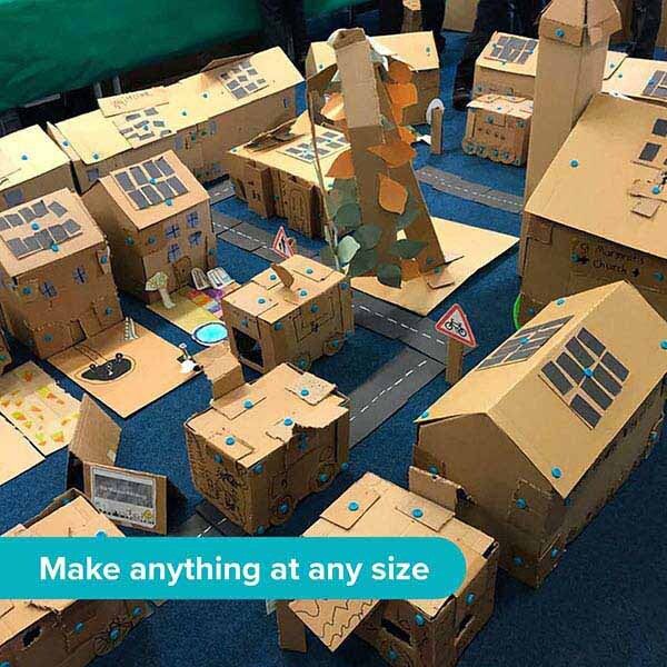 Σετ εργαλείων κατασκευής από χαρτόνι Makedo Invent (360 τεμάχια)