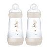 MAM Colours of Nature Anti Colic Self Sterilising Bottle 260ml - 2 Pack