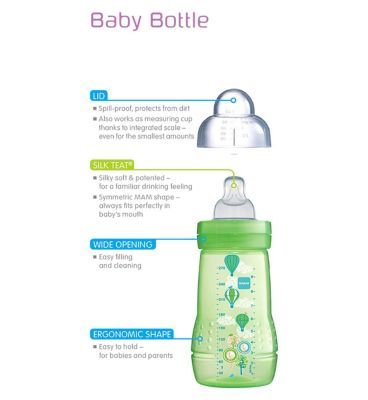 MAM Easy Active Baby Bottle 270ML Pink 2 Pack