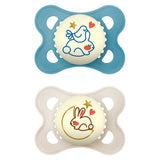 MAM Night 2-6 Months Soother 2 Pack - Blue
