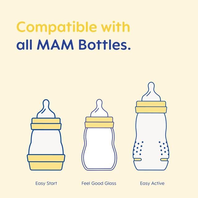 MAM Silicone Bottle Teats Slow Flow 0+ Months Level 1   2 per pack