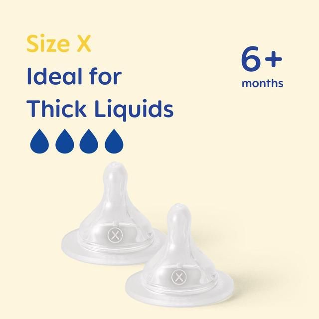 MAM Silicone Cross Cut Bottle Teats 6+ Months   2 per pack