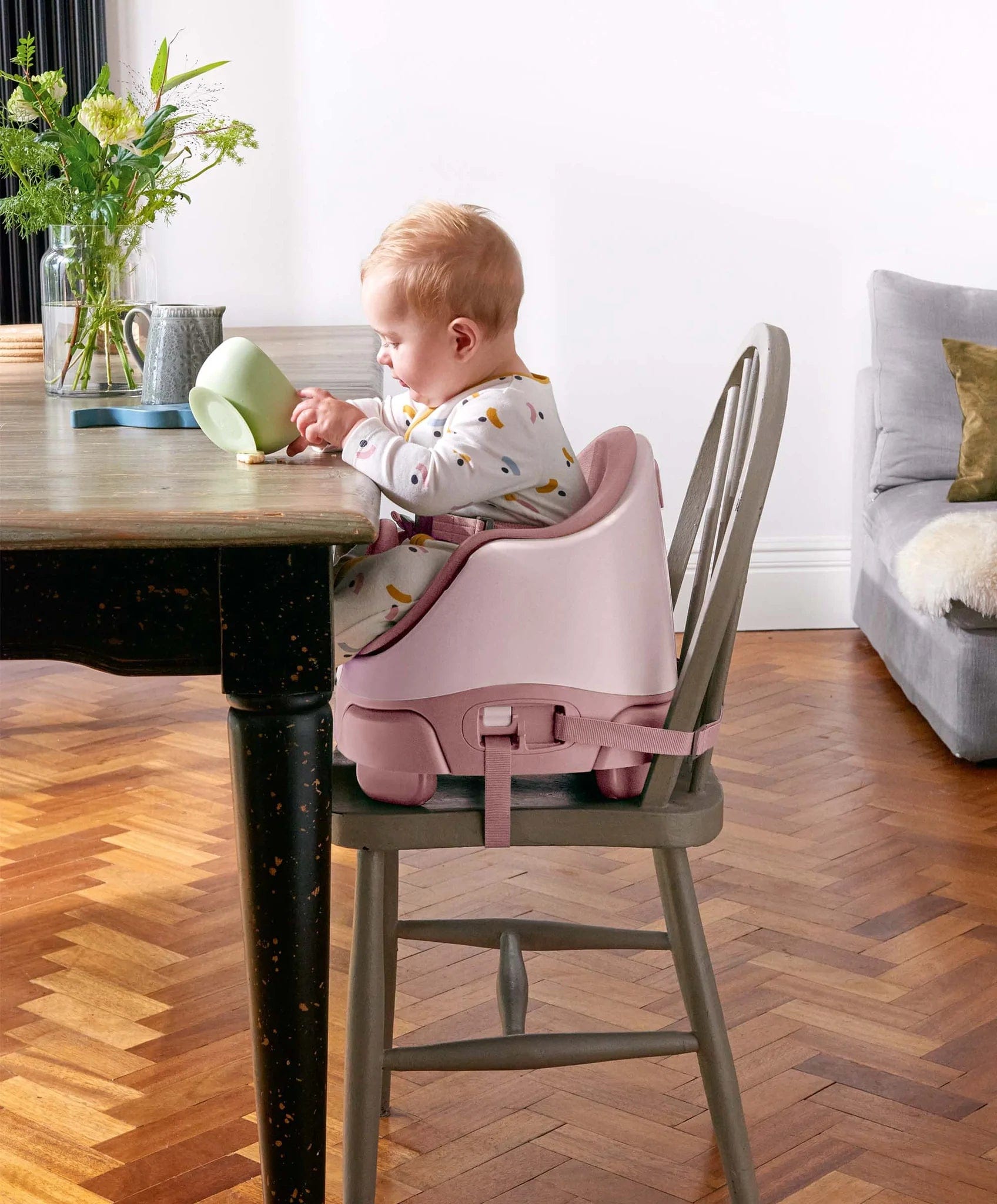 Mamas & Papas baby bug activity tray in Blossom (British brand)