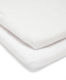 Mamas & Papas Lua white crib sheets 2 pack (British brand)