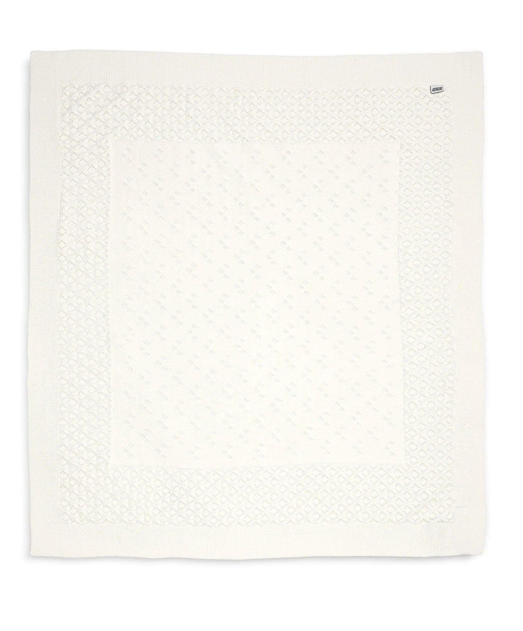 Mamas & Papas Pointelle knitted blanket 90x90cm, imported from the UK