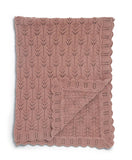 Mamas & Papas knitted baby blanket in Wildflower dusty peony, UK version