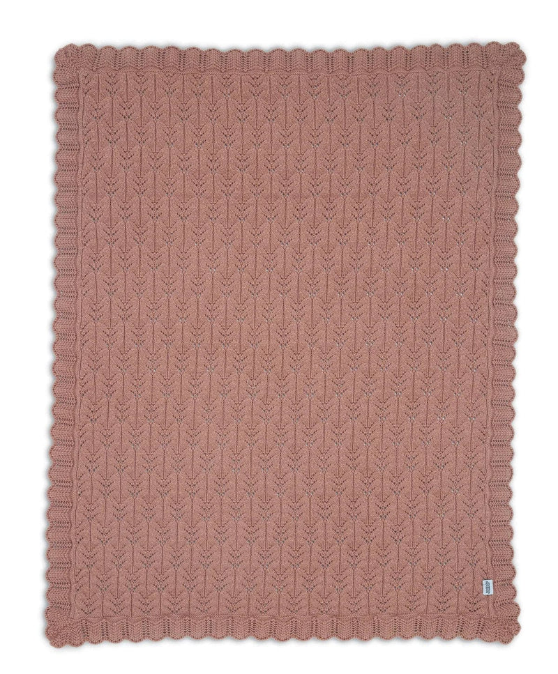 Mamas & Papas knitted baby blanket in Wildflower dusty peony, UK version