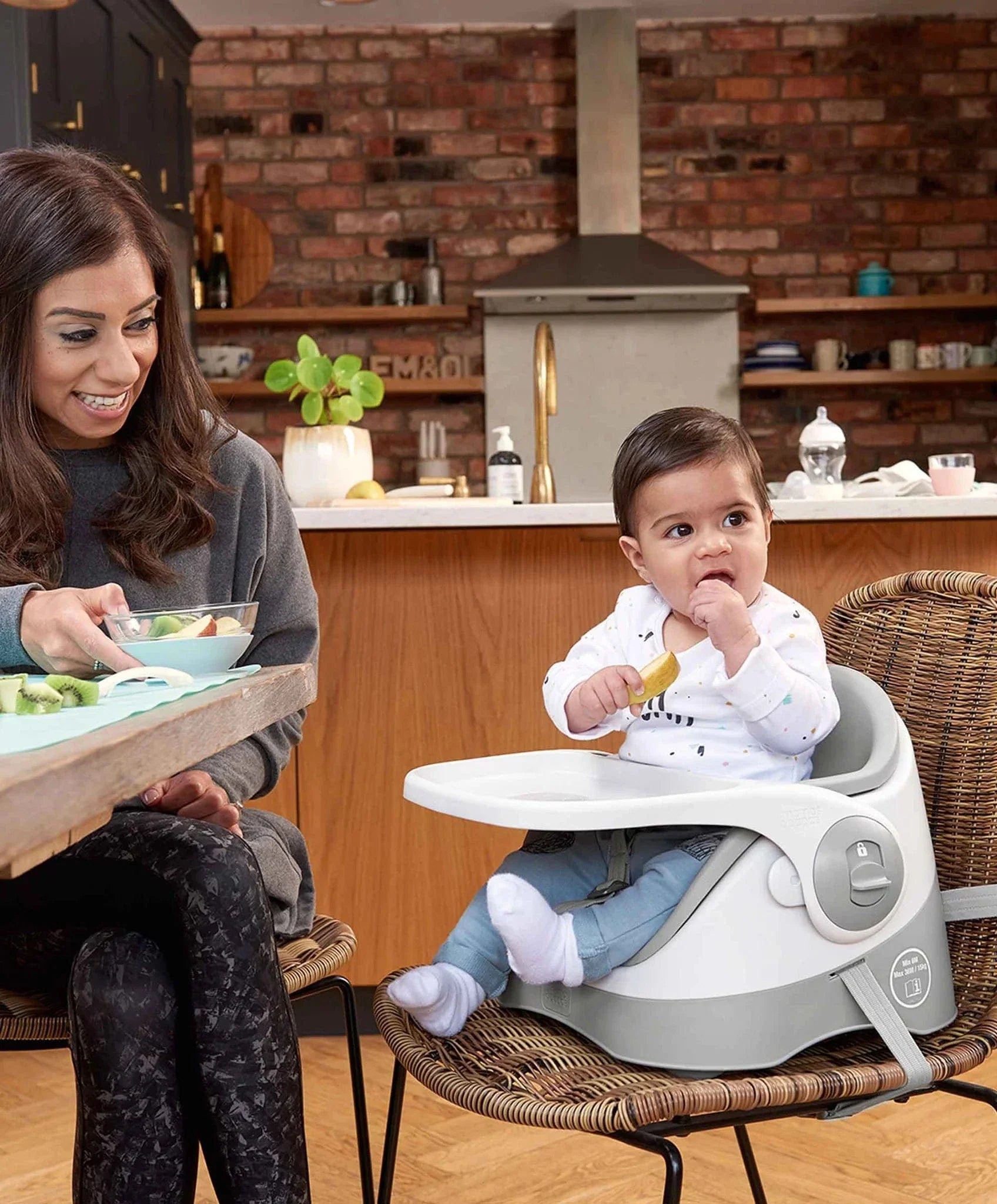 Mamas & Papas Bud 2-in-1 Booster Seat Pebble Grey, UK version