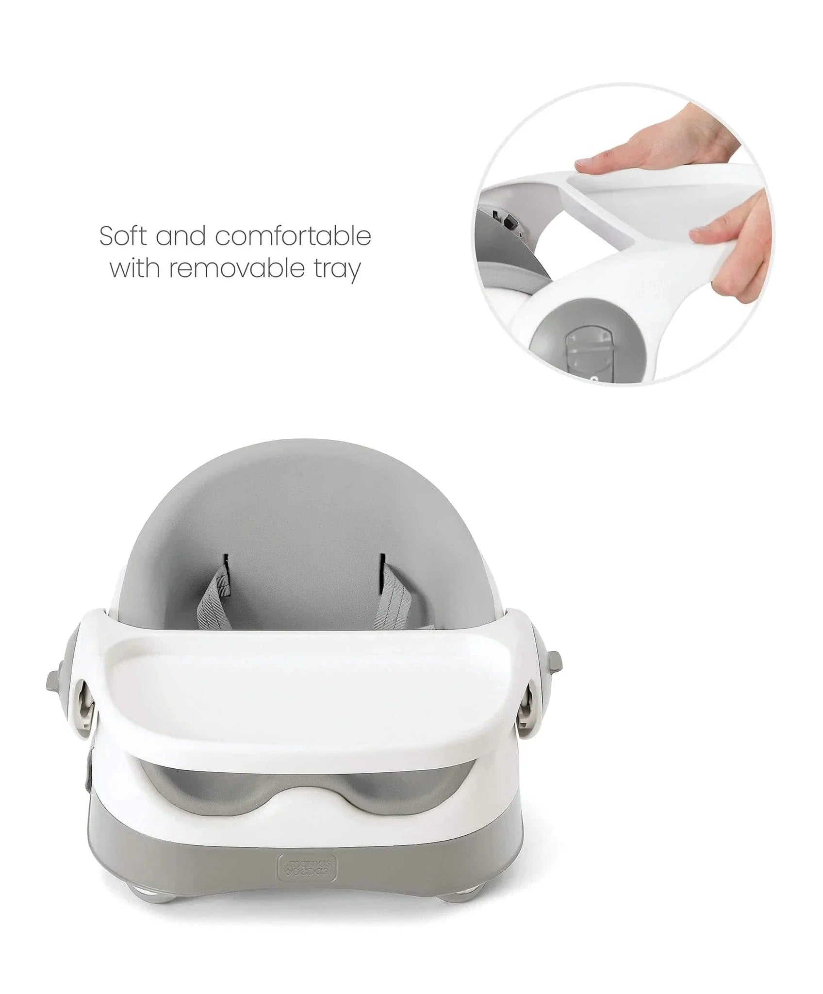 Mamas & Papas Bud 2-in-1 Booster Seat Pebble Grey, UK version