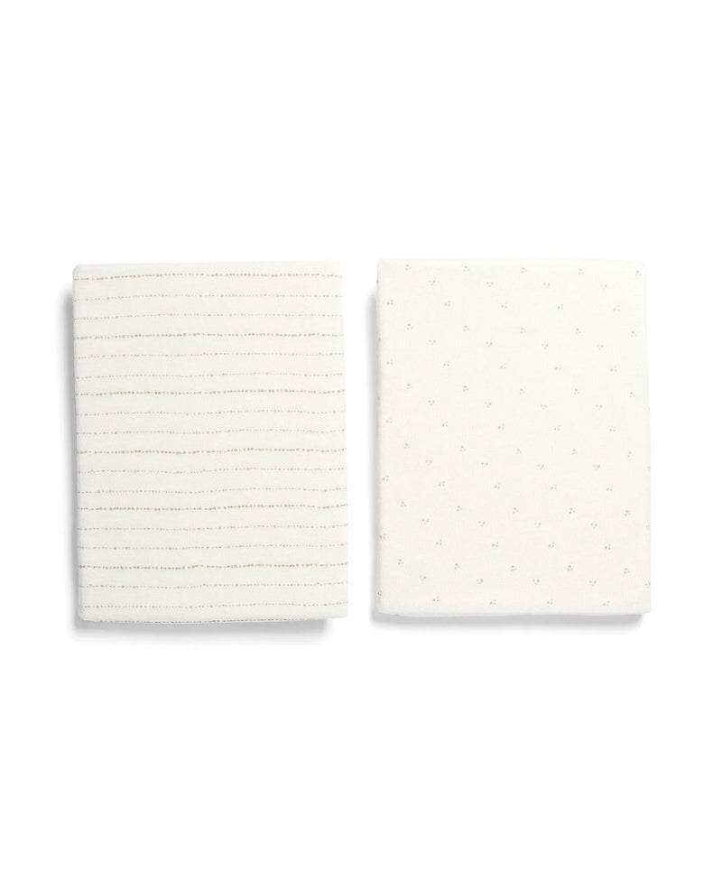 Mamas & Papas crib sheets oatmeal 2 pack - British product