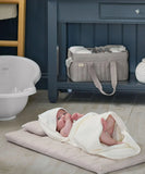 Mamas & Papas grey waffle nappy caddy with handles (British brand)
