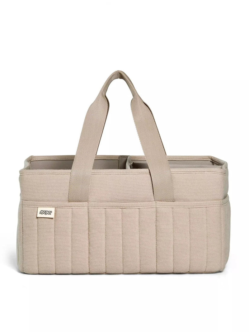Mamas & Papas nappy caddy neutral waffle fabric - British product