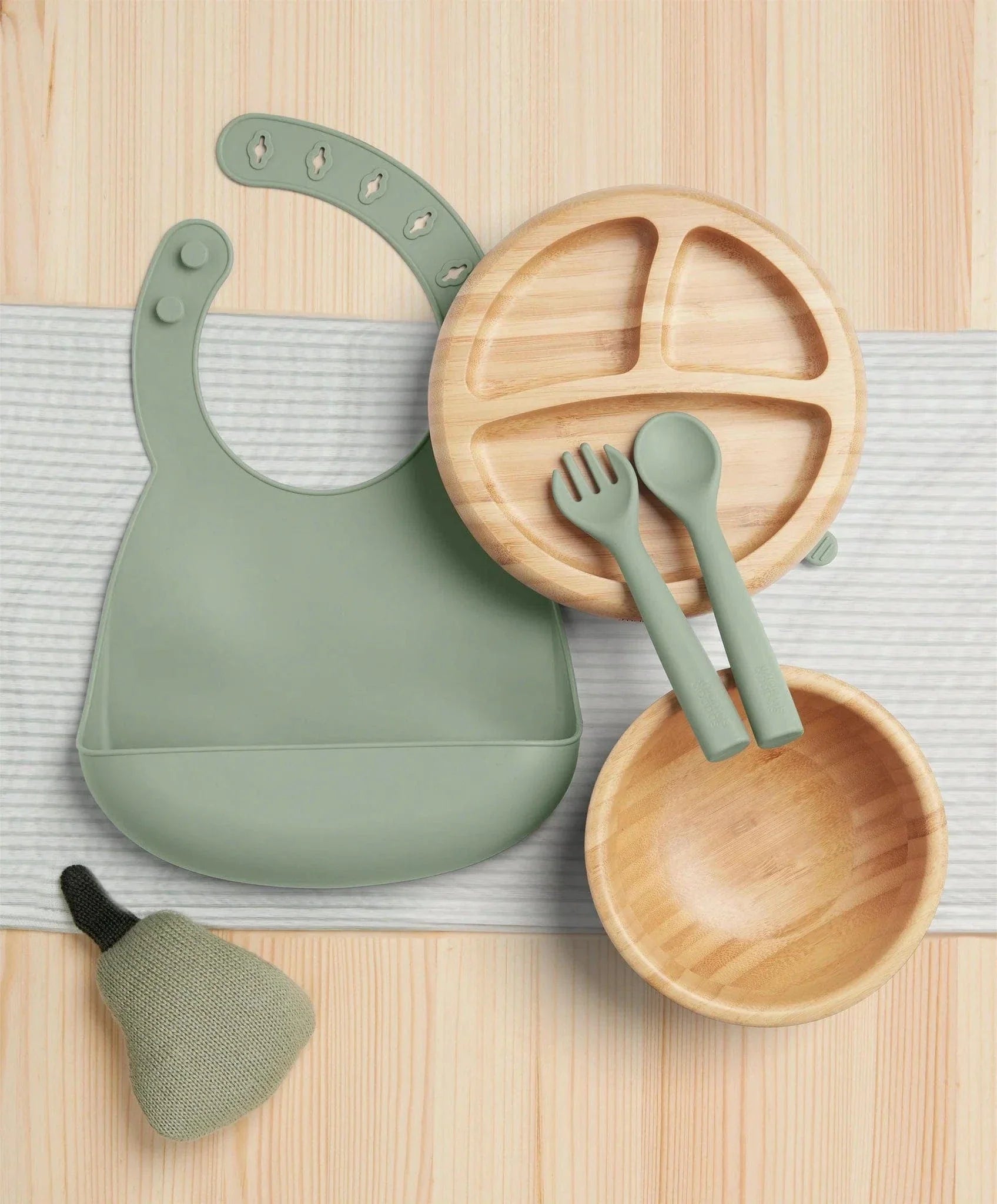 Mamas & Papas bamboo weaning set Kiwi, imported from the UK