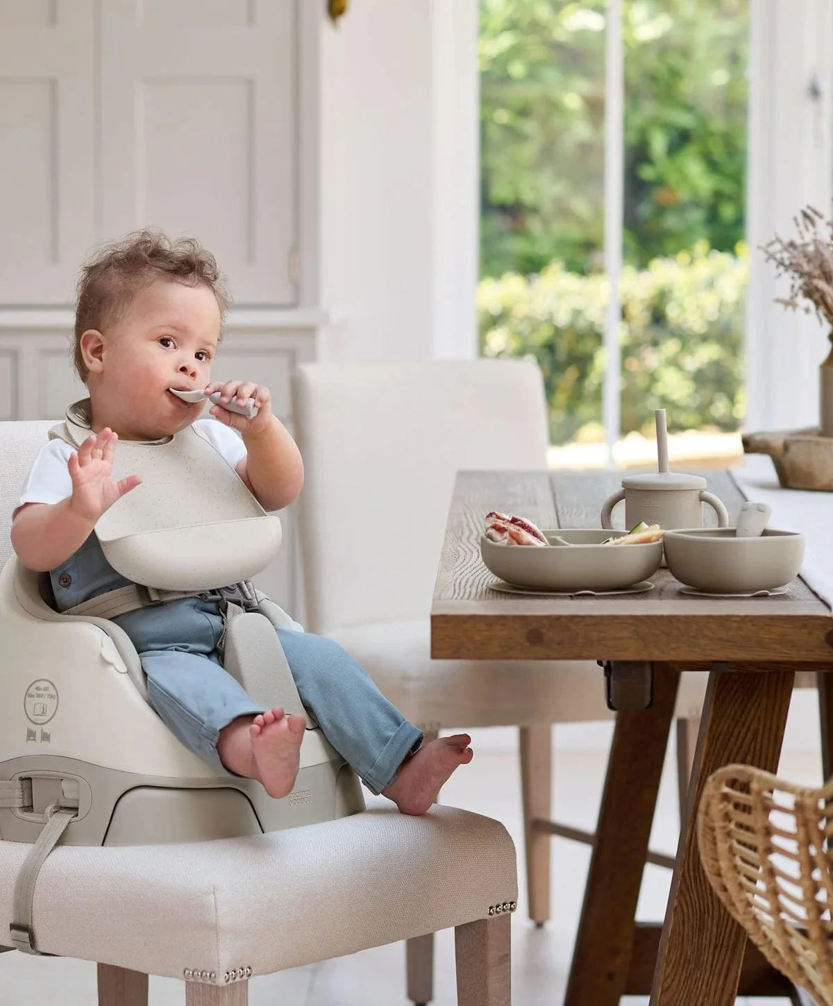 Mamas & Papas silicone weaning set in Truffle (British brand)