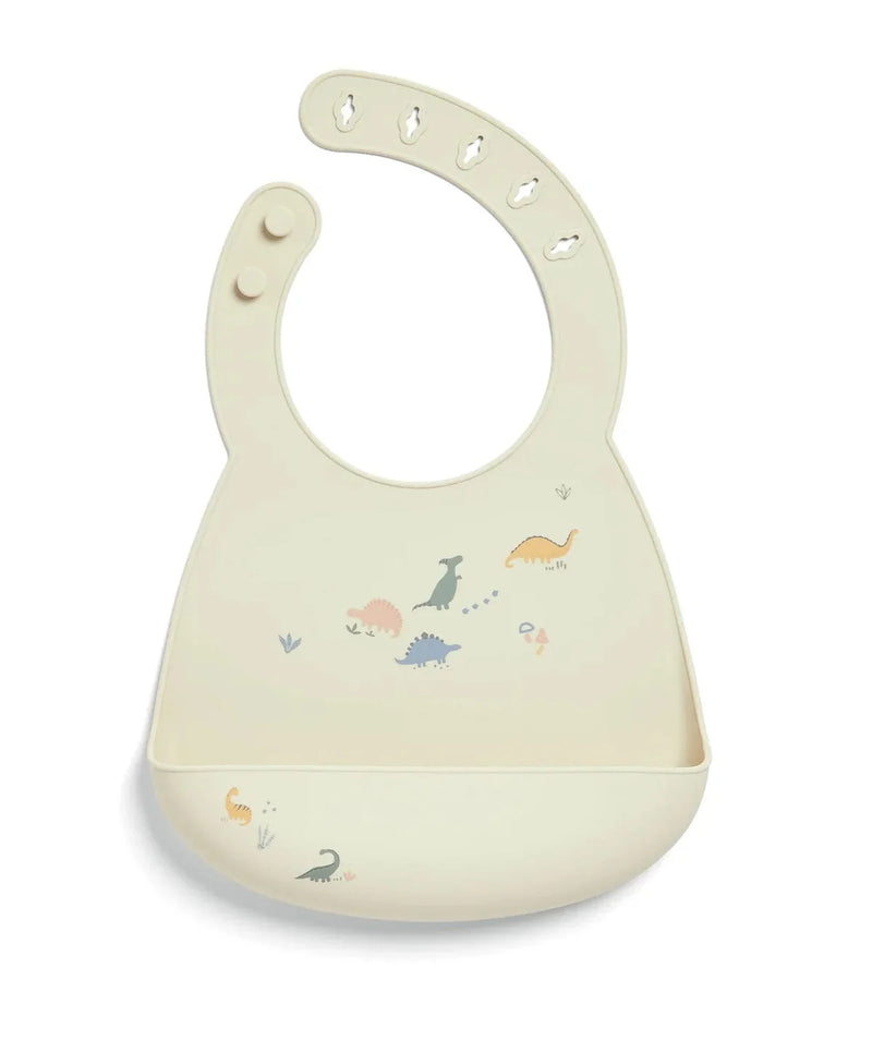 Mamas & Papas silicone bibs 2 pack in Dino Teal (British brand)