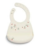 Mamas & Papas silicone bibs 2-pack floral berry, imported from the UK