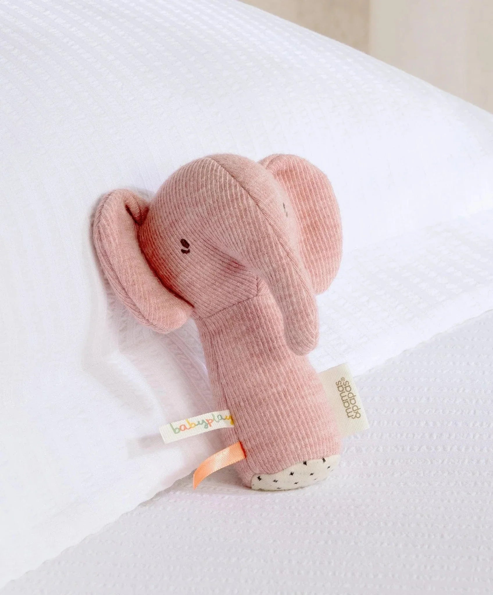 Mamas & Papas Edie Elephant baby rattle, UK version