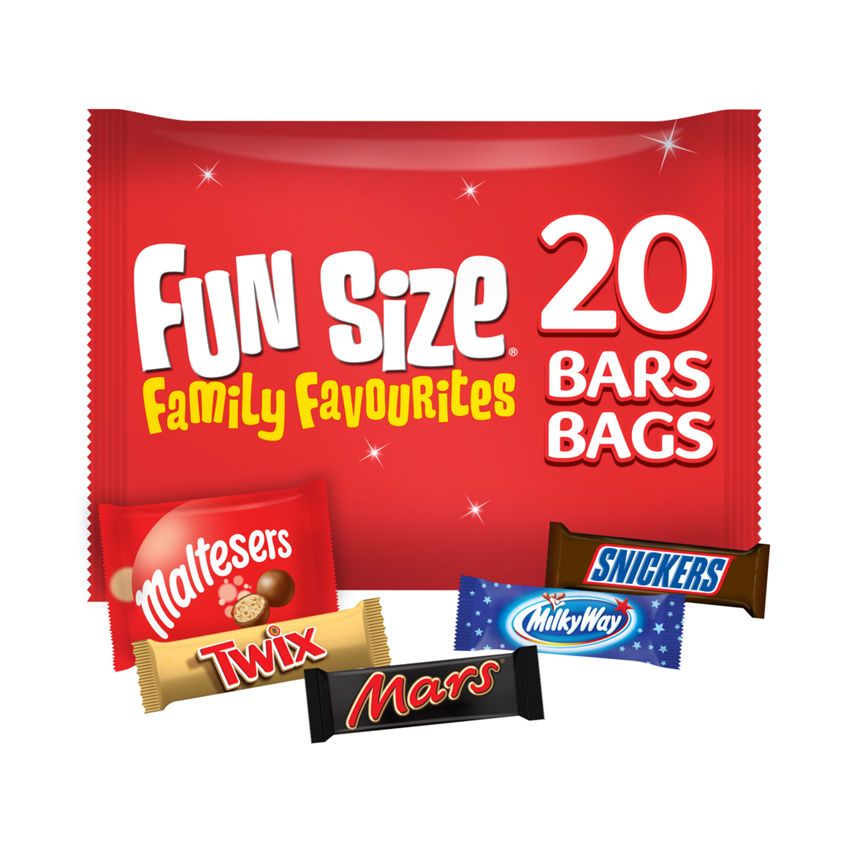 Mars , Snickers, Twix, Maltesers &amp;amp; Milky Way Funsize Milk Chocolate Bars 20 packs