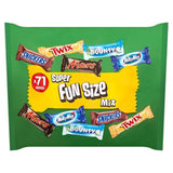 Mars Twix Bounty Snickers Milky Way Funsize Chocolate  Bars Party Bag   1.425kg