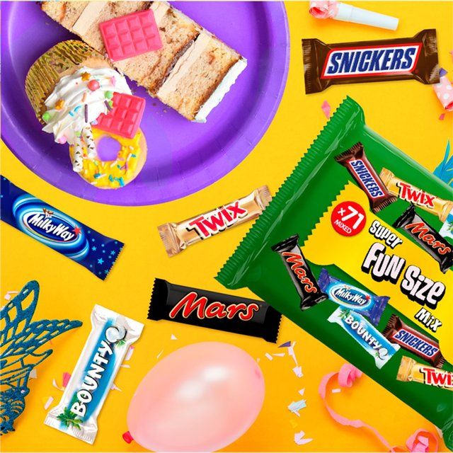 Mars Twix Bounty Snickers Milky Way Funsize Chocolate  Bars Party Bag   1.425kg