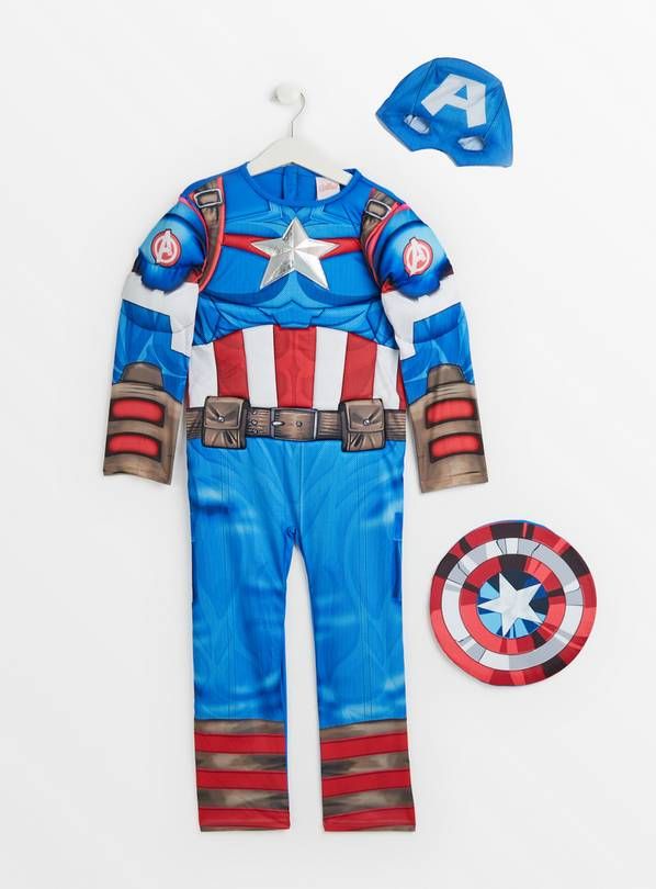 Marvel Captain America Costume 9-10 år