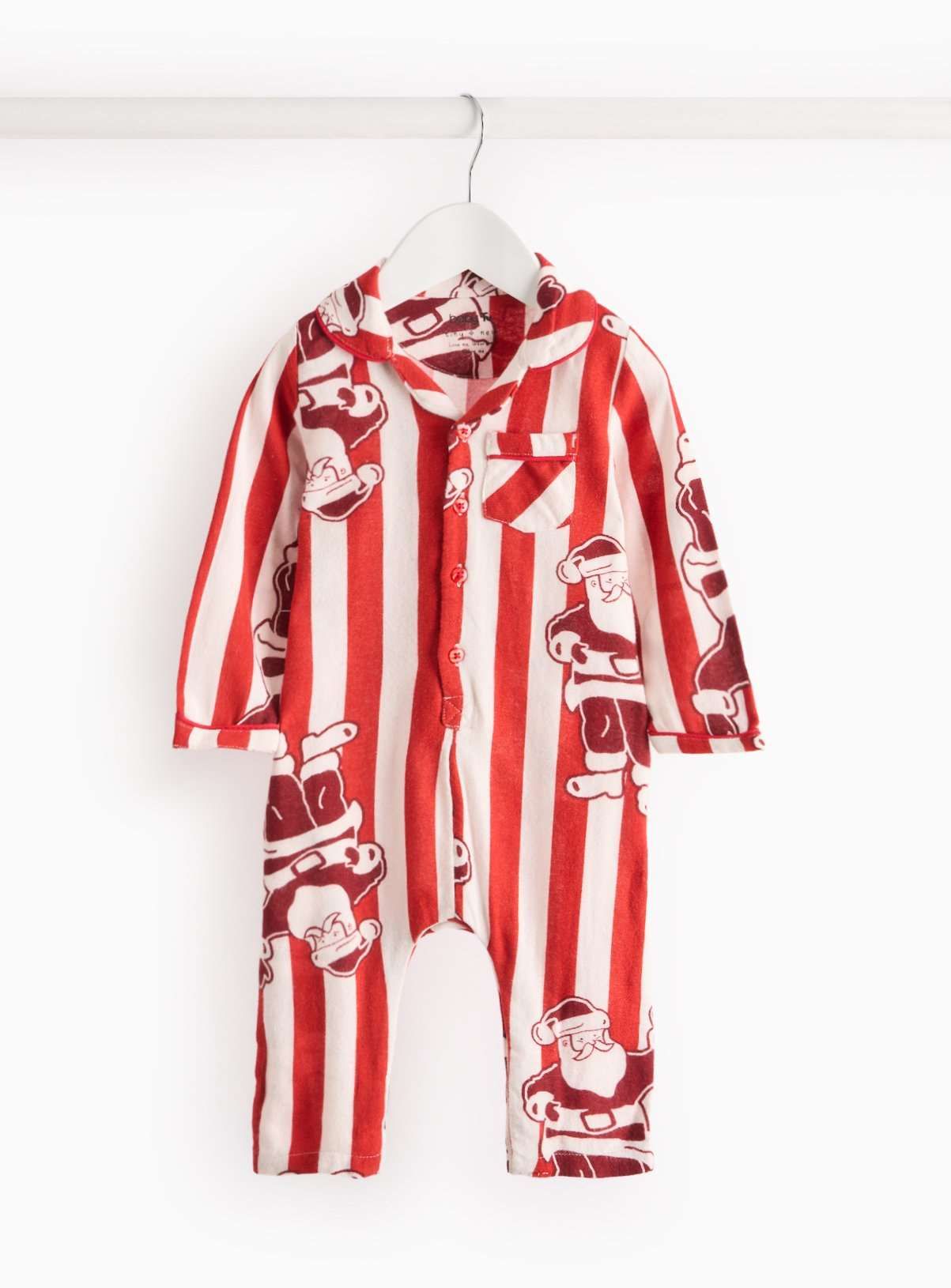 Matchende Familie Baby Christmas Red Stripe Julebukse Opp til 3 mnd