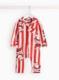 Matchende Familie Baby Christmas Red Stripe Julebukse Opp til 3 mnd