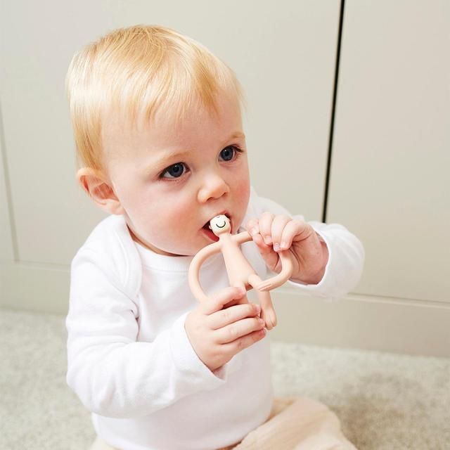 Matchstick Monkey Original Teething Toy - Dusty Pink