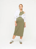 MATERNITY Nursing Khaki Sleeveless Ribbed Dress 20