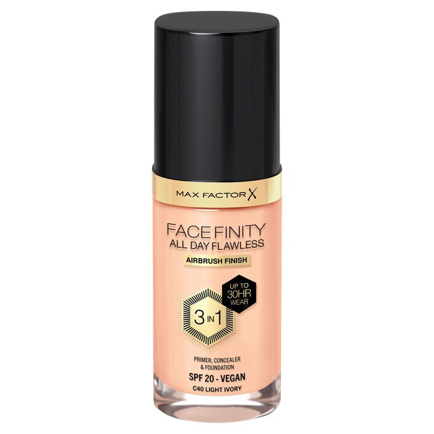 Max Factor All Day Flawless Foundation 40 Light Ivory 30ml