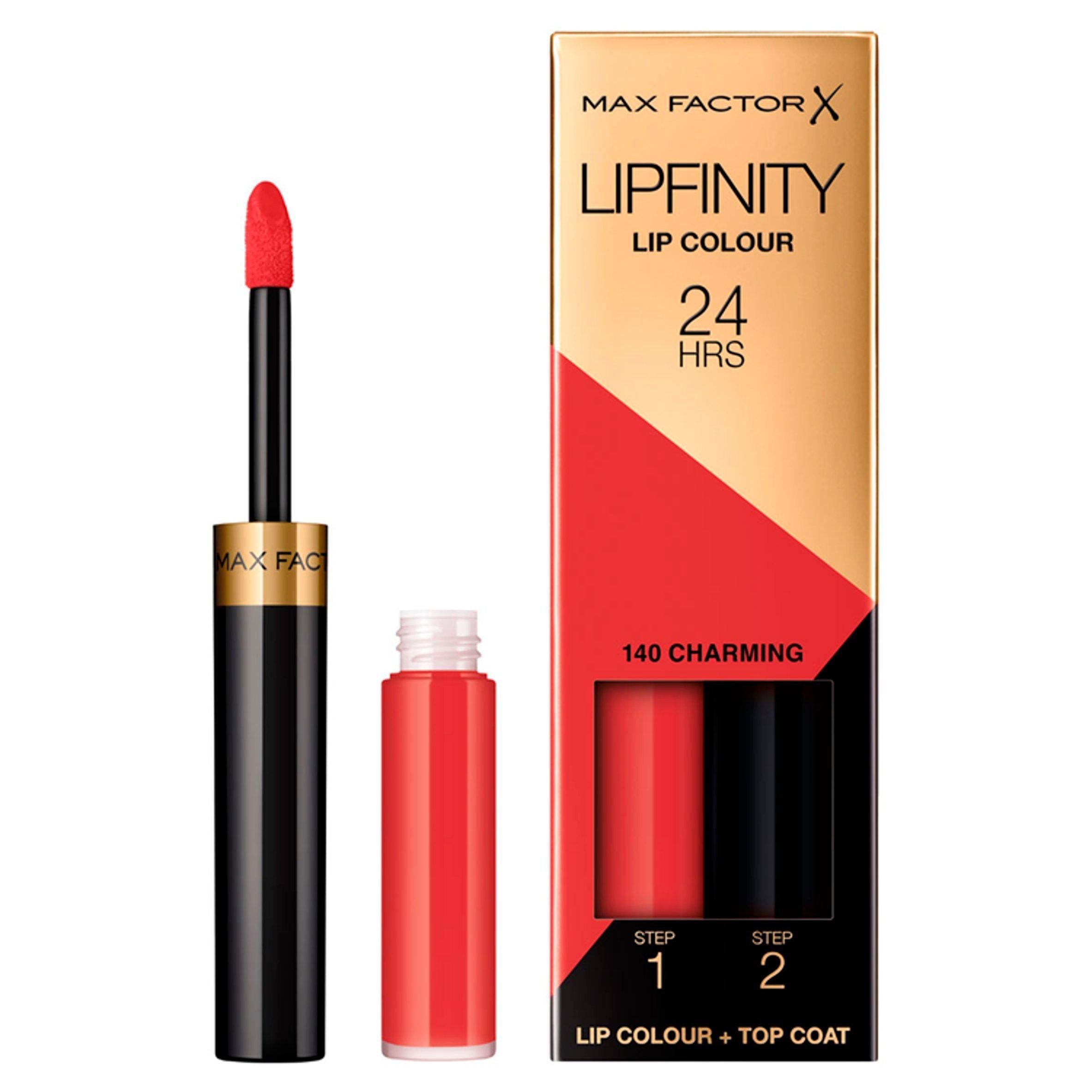 Max Factor Lipfinity Lip Color Lipstick 2 Step Long Lasting 140 Sjarmerende 2.3 ml + 1.9 g
