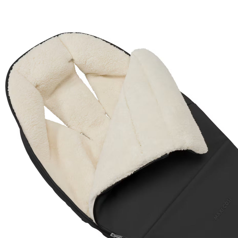 Maxi Cosi 2-in-1 footmuff in black, imported from the UK