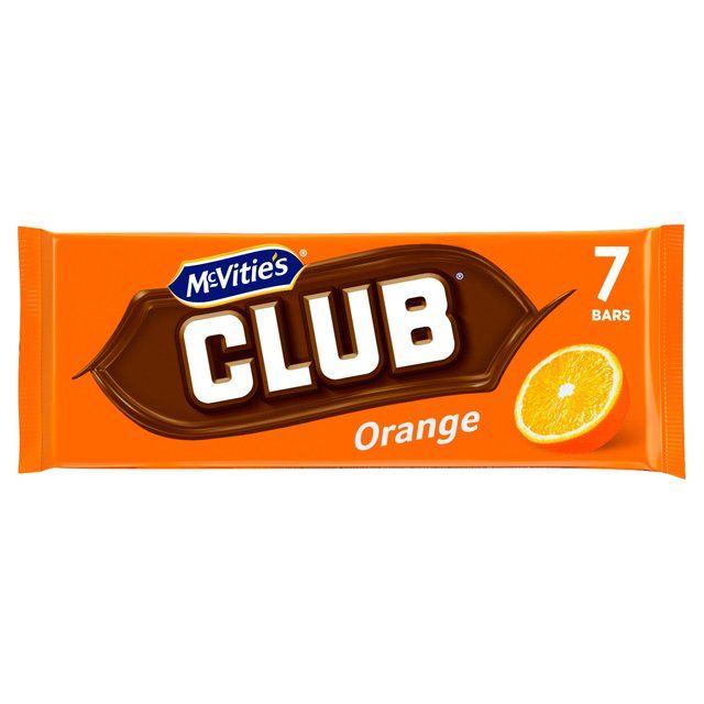 McVitie's Club Orange Chocolate Biscuit Bars Multipack   7 x 23g