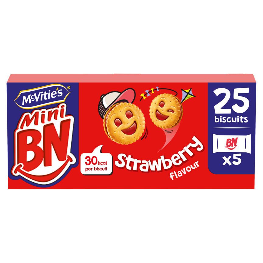 McVitie's Mini BN Strawberry Flavor Kjeks Multipack 5 x 35g, 285g