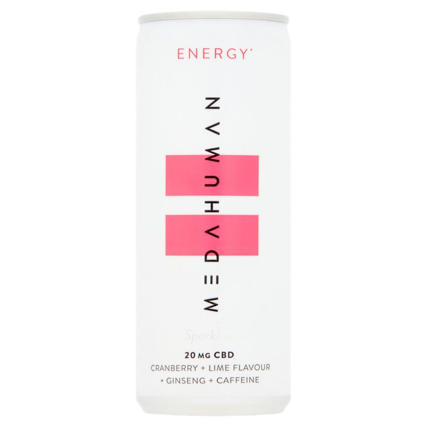 Medahuman CBD Energy Sparkling Cranberry &amp;amp; Lime Can