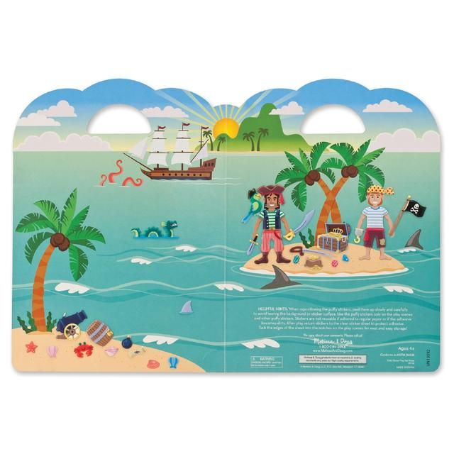 Melissa &amp;amp; Doug Reusable Puffy Stickers Pirate 4yrs+