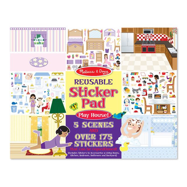 Melissa &amp;amp; Doug Reusable Sticker Pad Play House 3yrs+
