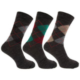 Mens Socks With Lycra (Pack Of 3) (UK Shoe 6-11, EUR 39-45) Shades of Grey / 1EA