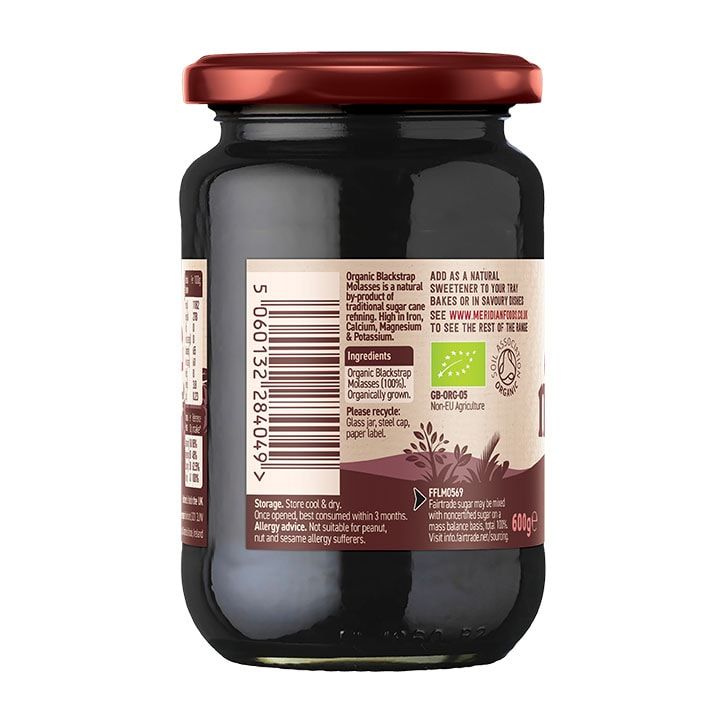 Meridian Organic &amp; Fairtrade Blackstrap Melasse 600g