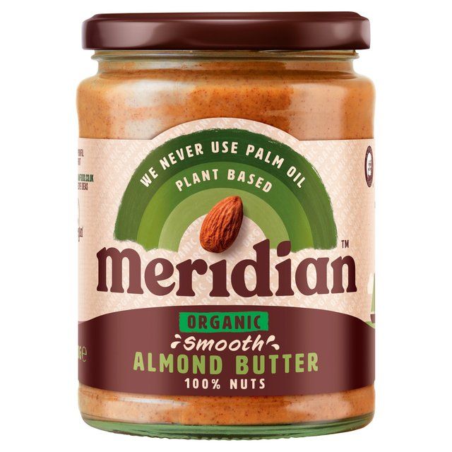 Meridian økologisk glatt mandelsmør 100 % 470g