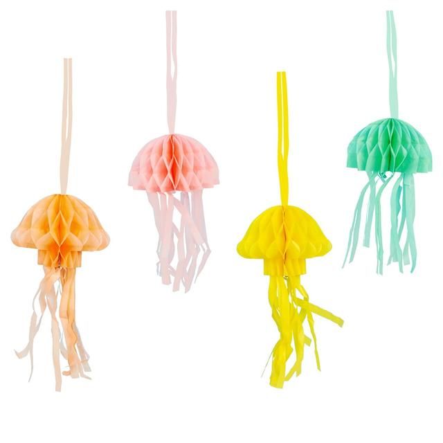 Mermaid Jellyfish Honeycomb Decorations   8 per pack